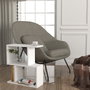 Hanah Home Mesa Auxiliar Karinus White, Estilo Escandinavo, Tablero Melamina, 18mm, 50x55.4x17.5cm, Blanco